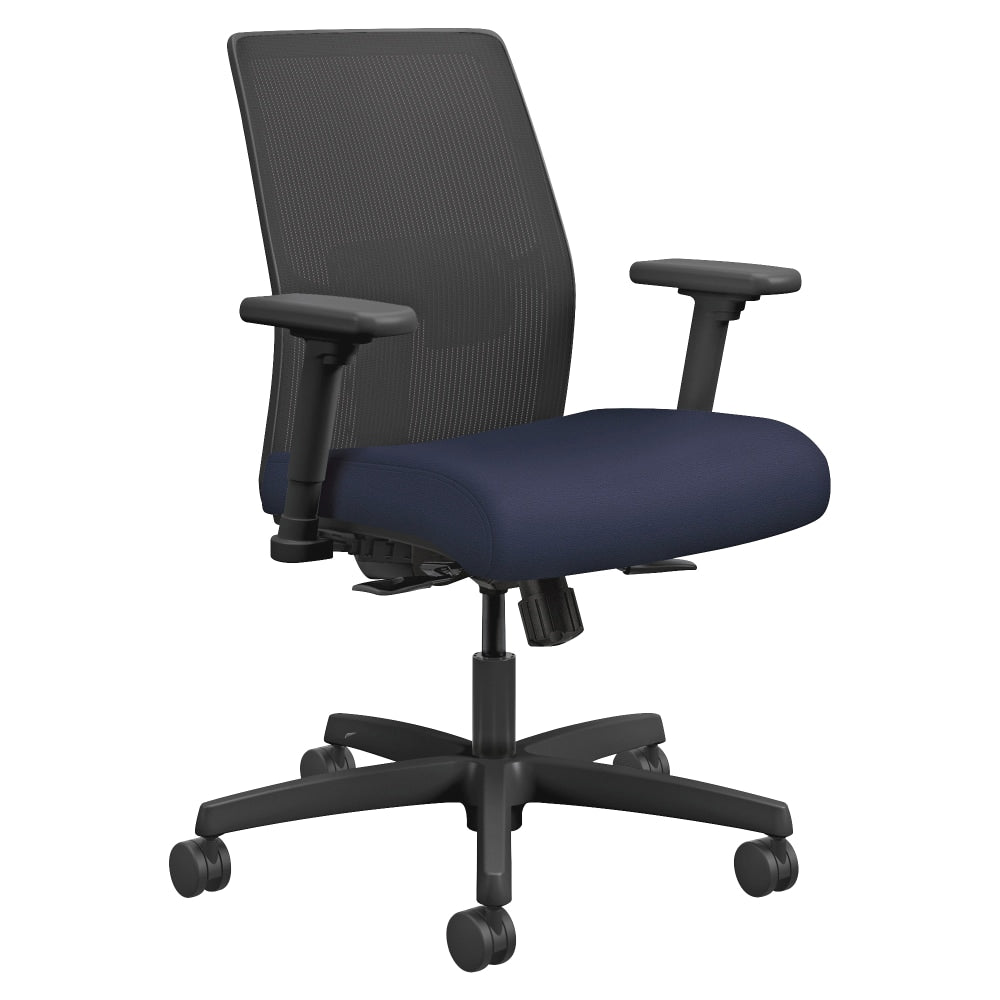 HON Ignition 2.0 Mesh Task Chair, Synchro-Tilt Control With Seat Slider, Black/Navy