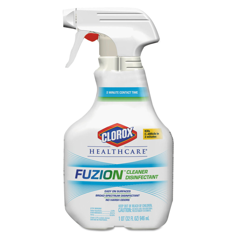 Clorox Healthcare Fuzion Cleaner Disinfectant, Spray , 32 Fluid Ounces (Pack of 9) (Package May Vary)