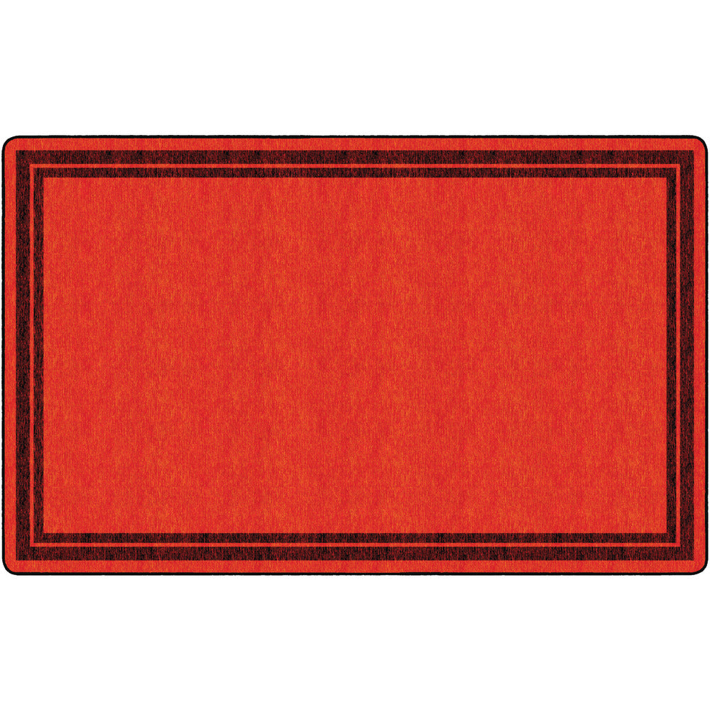 Flagship Carpets Double-Border Rectangular Rug, 90in x 144in, Red