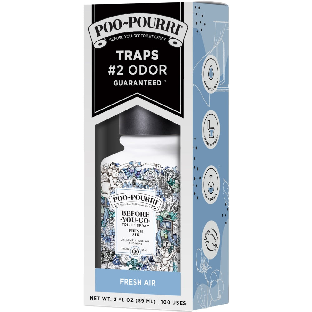 Poo-Pourri Before You Go Toilet Spray, 2 Oz, Jasmine + Mint, Pack Of 12 Bottles