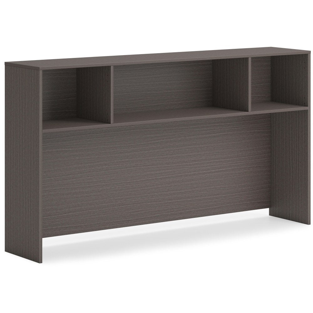 HON Mod Desk Collection 72inW Open Hutch, Slate Teak