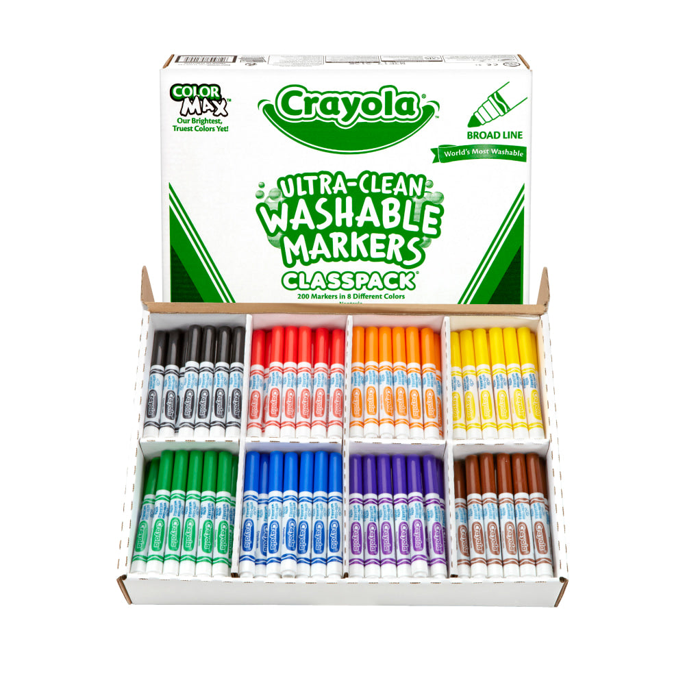 Crayola Washable Broad-Line Marker Classpack, Pack Of 200