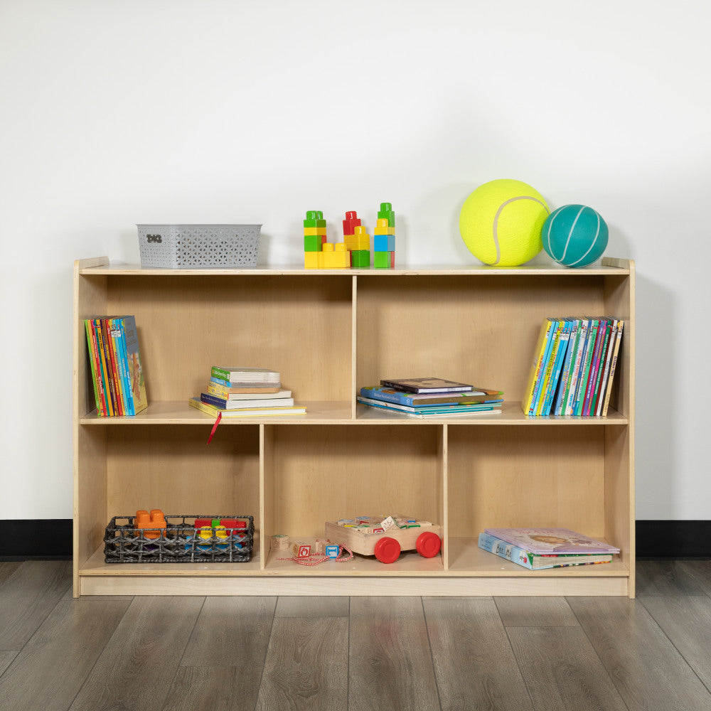 Flash Furniture Wooden School Classroom Storage Cabinet/Cubby, 30inH x 48inW x 15inD, Natural