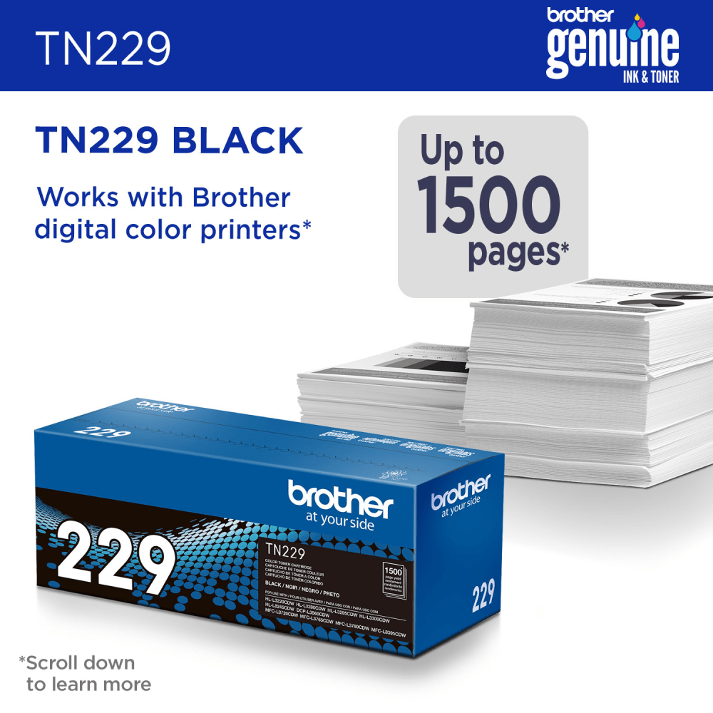 Brother TN229 Black Standard Yield Toner Cartridge (TN229BK)