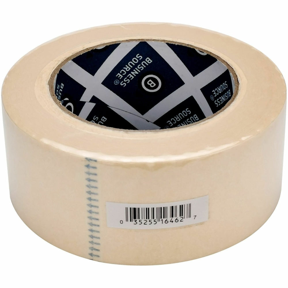 Business Source Utility-purpose Masking Tape - 60 yd Length x 2in Width - 3in Core - Crepe Paper Backing - For Bundling, Holding, Sealing, Masking - 1 / Roll - Tan