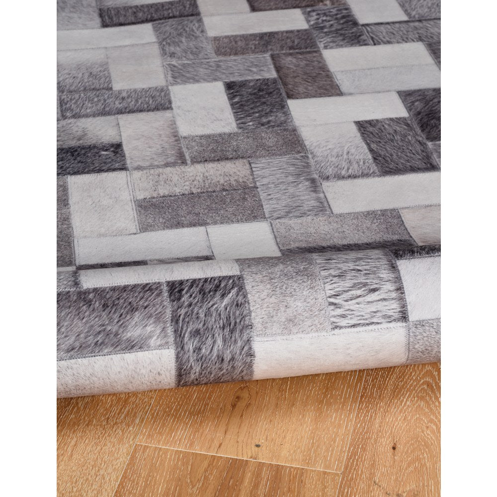 Linon Bingham Area Rug, 5ft x 7ft, Sawyer, Gray/Ivory