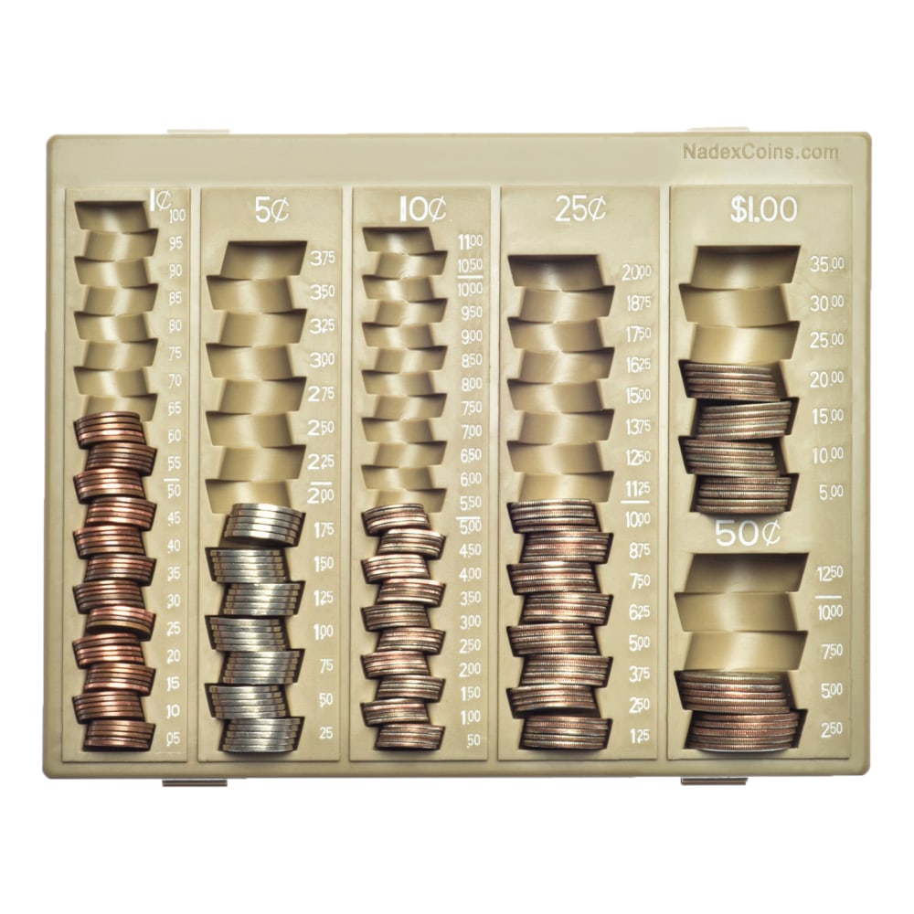 Nadex Coin Organizer Tray, Beige