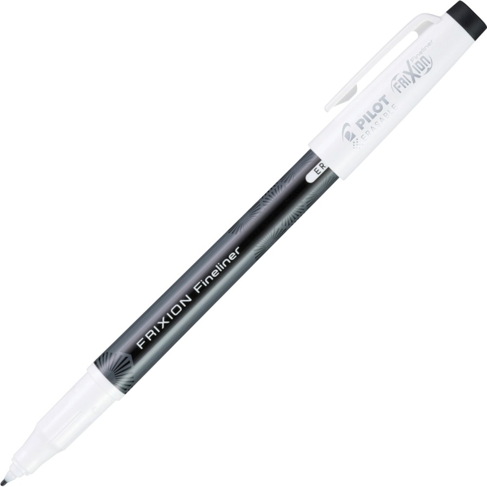 FriXion Fineliner Erasable Marker Pens - Fine Pen Point - 0.6 mm Pen Point Size - Black Gel-based Ink - 1 Dozen