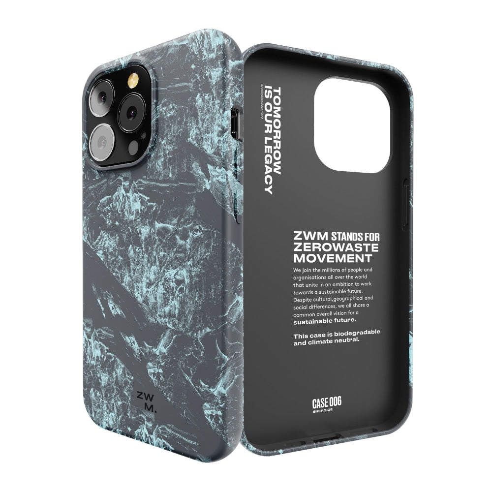 Zero Waste Movement iPhone 13 Pro Case, Black/Blue