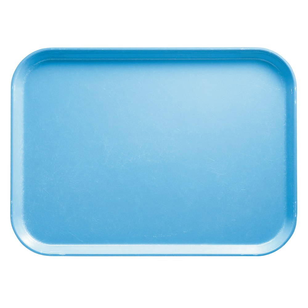 Cambro Camtray Rectangular Serving Trays, 15in x 20-1/4in, Robin Blue, Pack Of 12 Trays