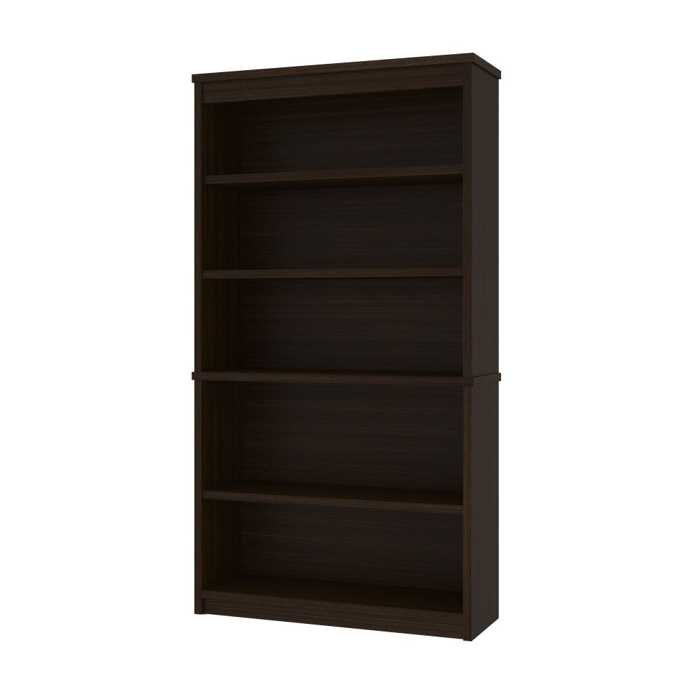 Bestar Universel 66inH 5-Shelf Bookcase, Dark Chocolate