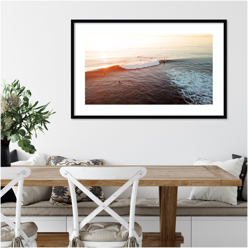 Amanti Art La Jolla 1 by Rachel Dowd Wood Framed Wall Art Print, 41inW x 26inH, Black