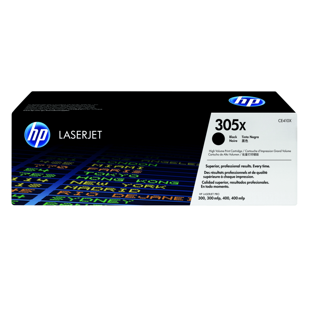 HP 305X Black High Yield Toner Cartridge, CE410X