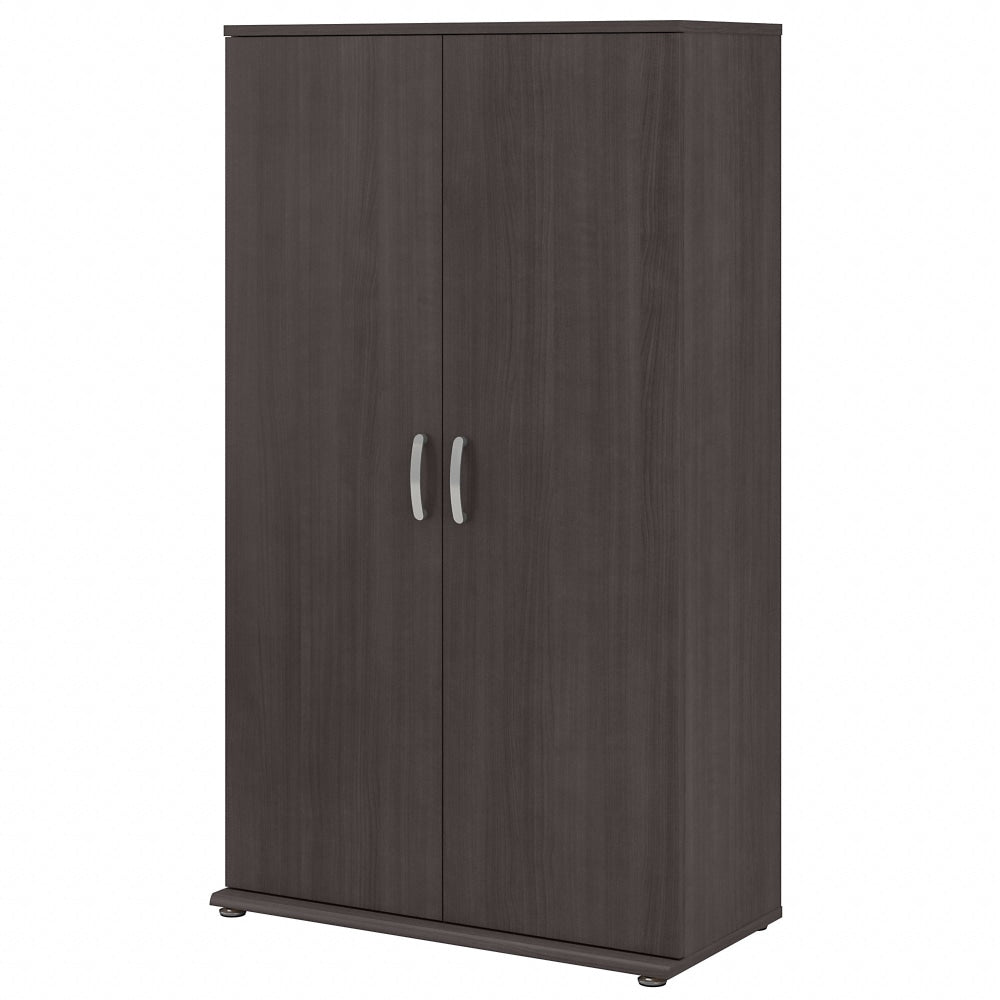 Bush Business Furniture Universal Tall Storage Cabinet With Doors And Shelves, Storm Gray, Standard Delivery