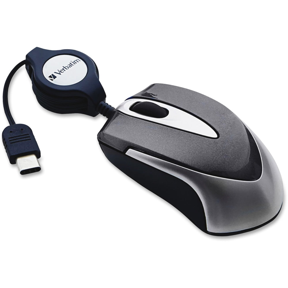 Verbatim USB-C Mini Optical Travel Mouse, Black