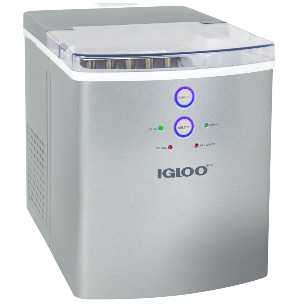 Igloo IGLICEB33SL 33 Lb Ice Maker, Silver