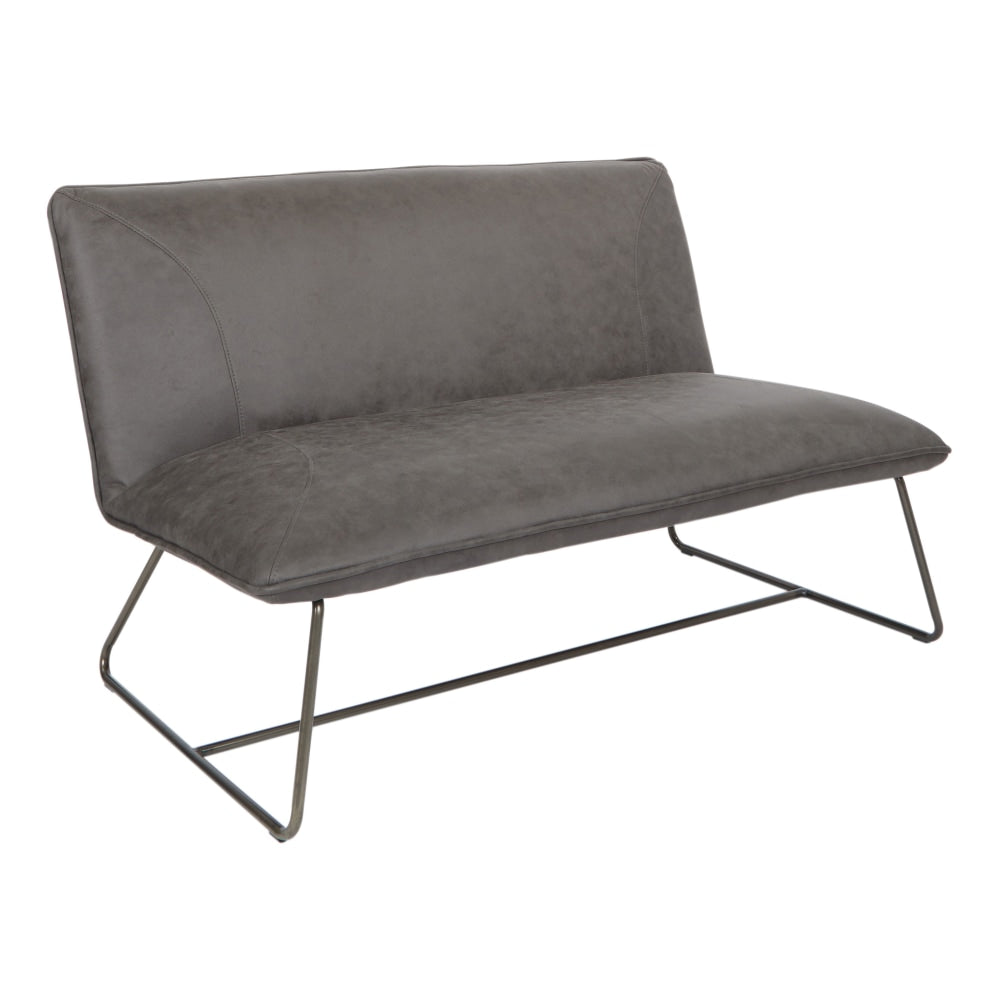 Ave Six Brocton Loveseat, Charcoal/Gunmetal Gray