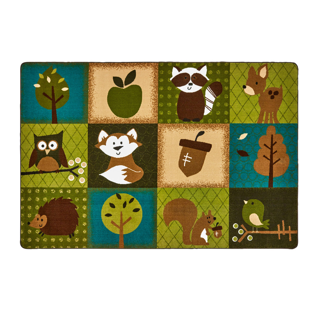 Carpets for Kids KIDSoft Natures Friends Activity Rug, 4" x 6ft, Brown