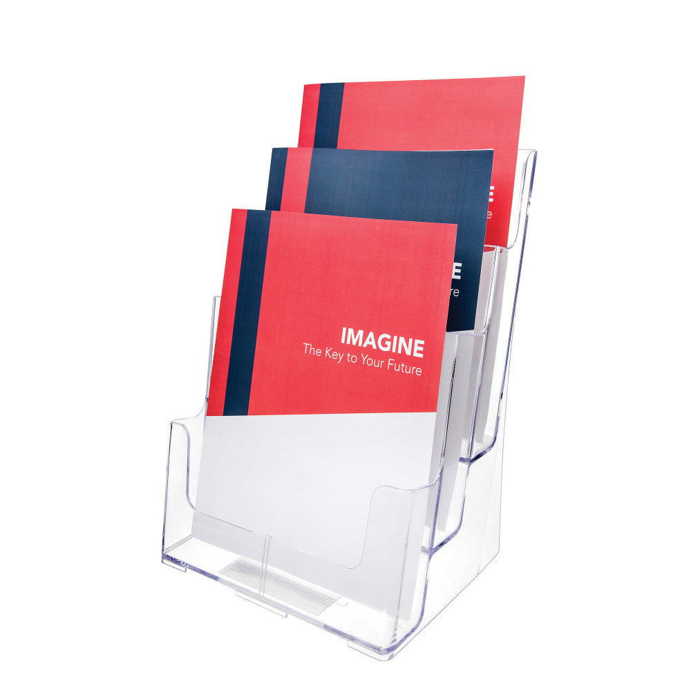 Office Depot Brand 3-Tier Magazine Holder, 12-11/16inH x 9-1/2inW x 6-1/4inD