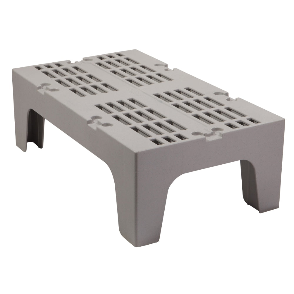 Cambro Vented Dunnage Rack, 12inH x 21inW x 36inD, Speckled Gray