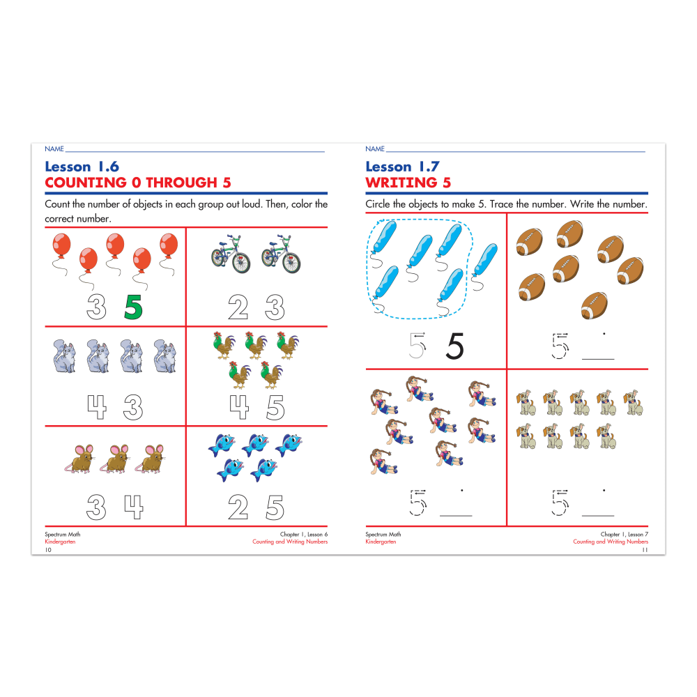Carson-Dellosa Spectrum Math Workbook, Kindergarten
