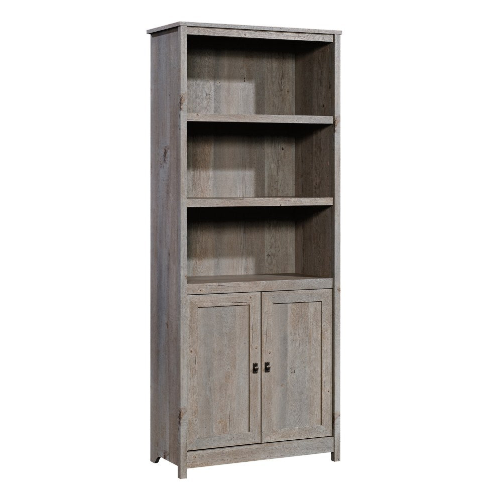 Sauder Cottage Road 72inH 5-Shelf Library With Doors, Mystic Oak