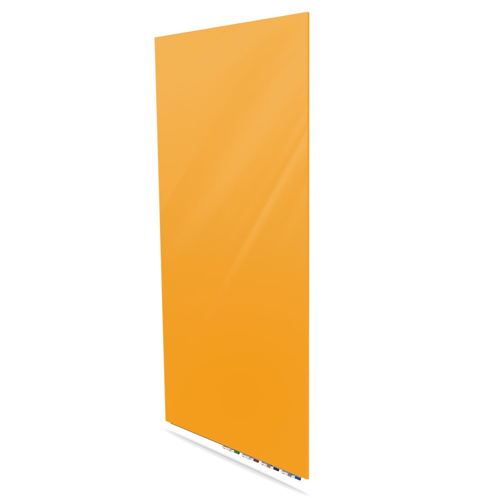 Ghent Aria Low-Profile Magnetic Glass Whiteboard, 60in x 48in, Marigold