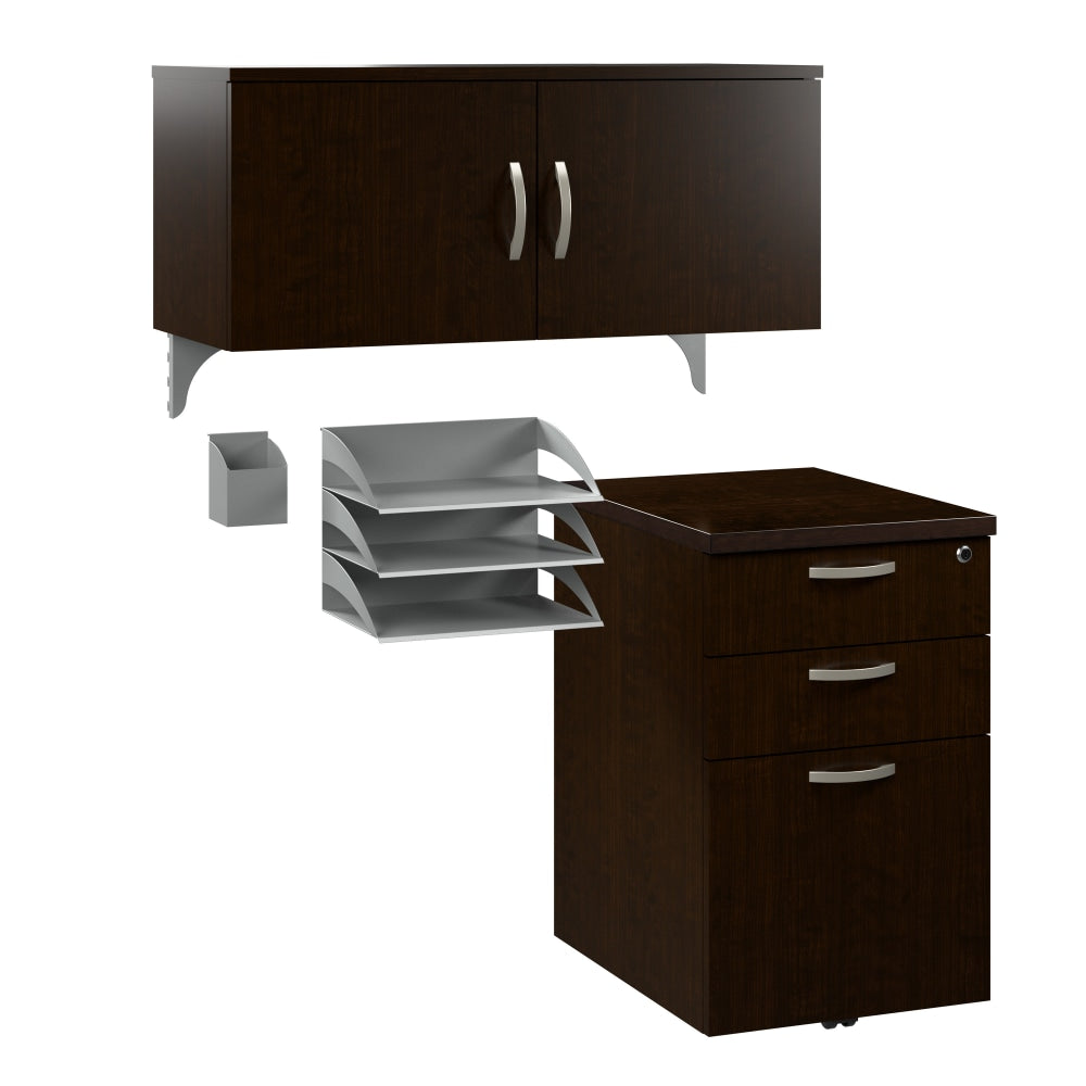 Bush Business Furniture Office In An Hour Storage & Accessory Kit, Mocha Cherry Finish, Standard Delivery