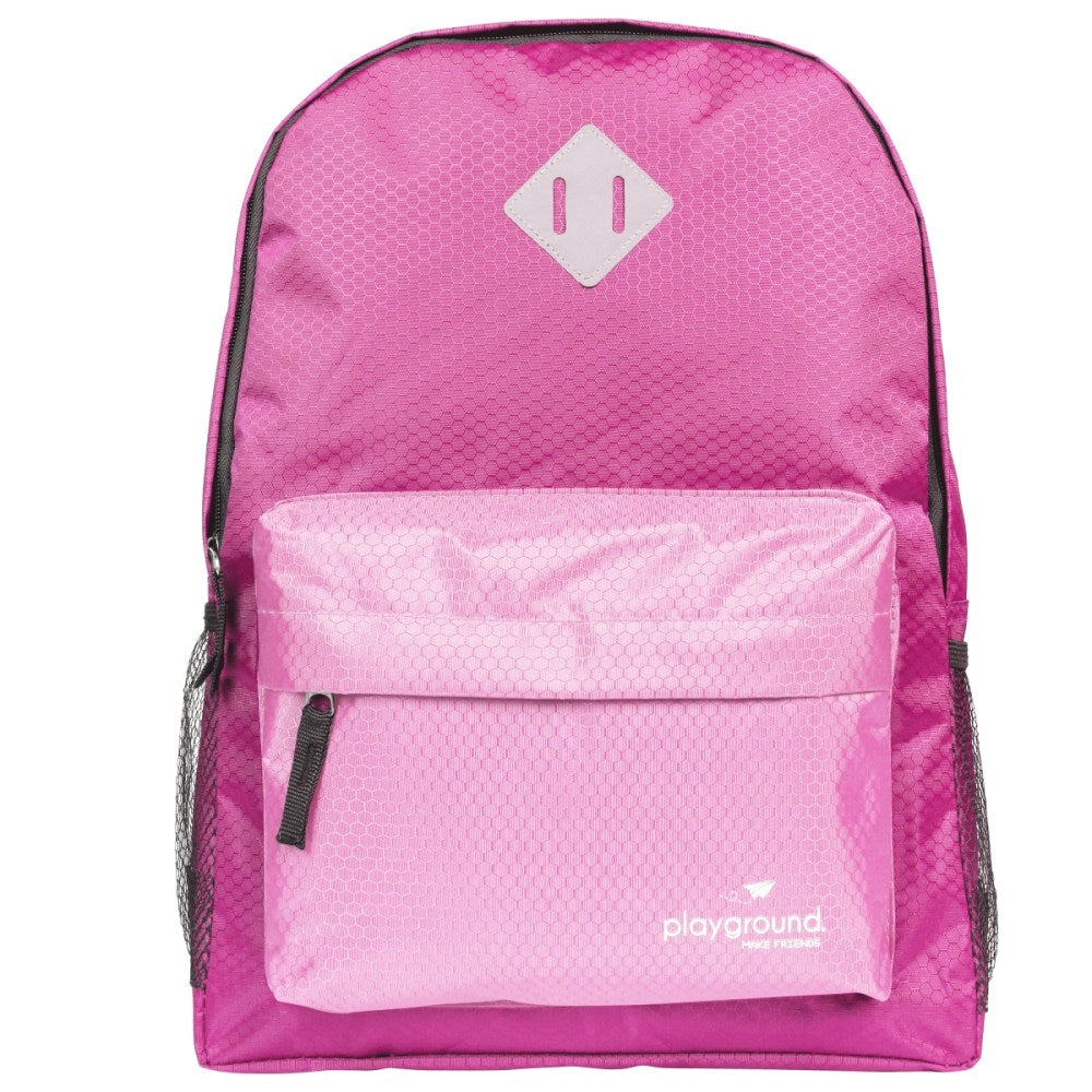 Playground Hometime Backpacks, Fuchsia/Pink, Pack Of 12 Backpacks