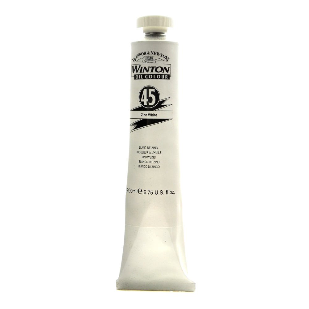 Winsor & Newton Winton Oil Colors, 200 mL, Zinc White, 45