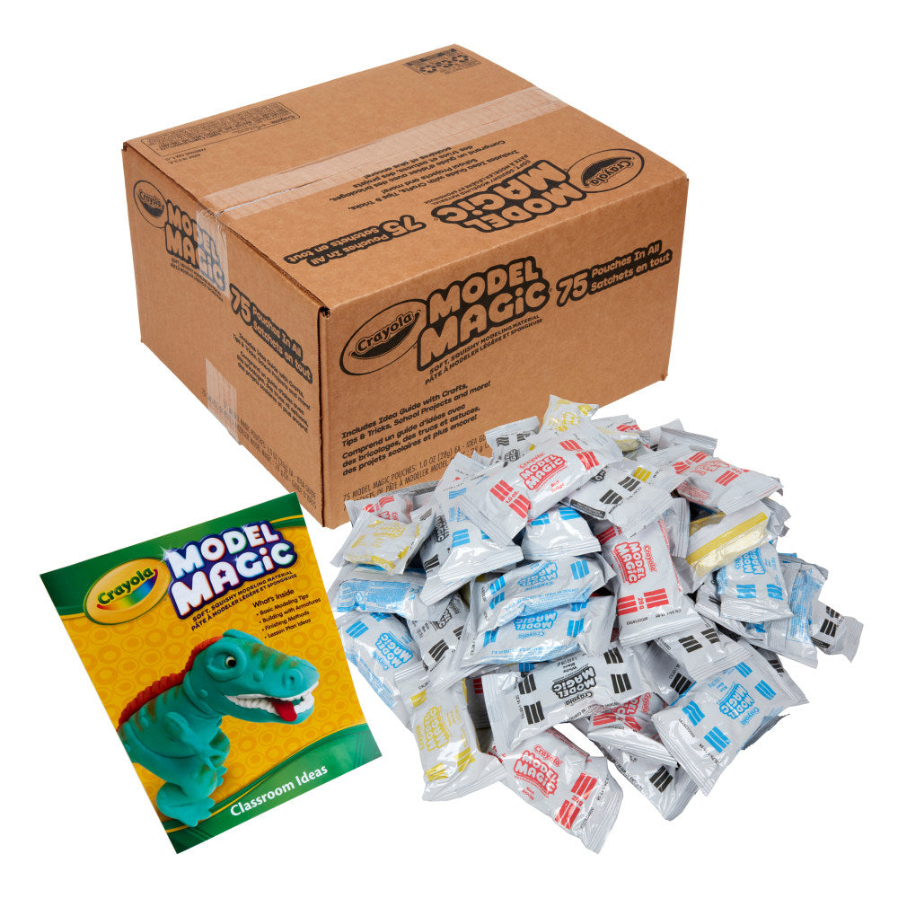 Crayola Model Magic Classpack, 1 Oz. Pouch, Case Of 75 Pouches, Assorted Colors