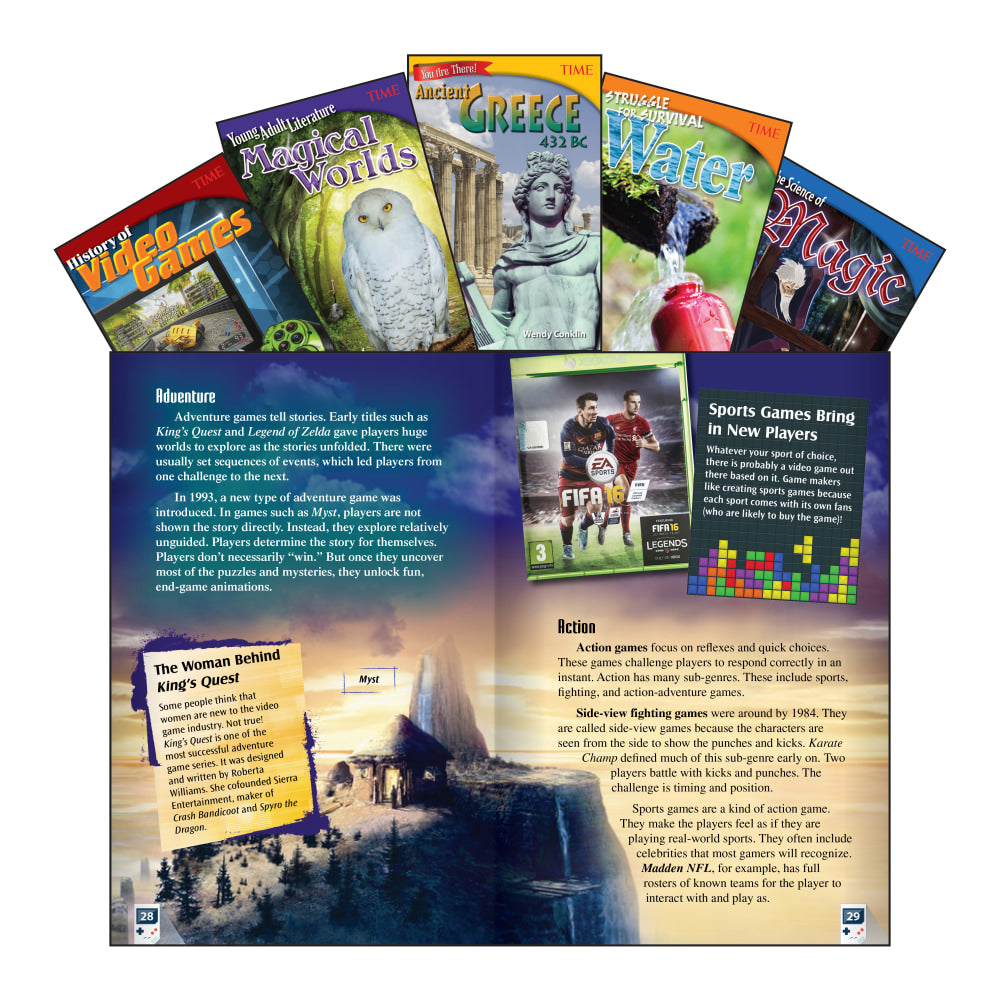 Teacher Created Materials TIME Informational Text Set, Set 1, Grade 6, Set Of 5 Books