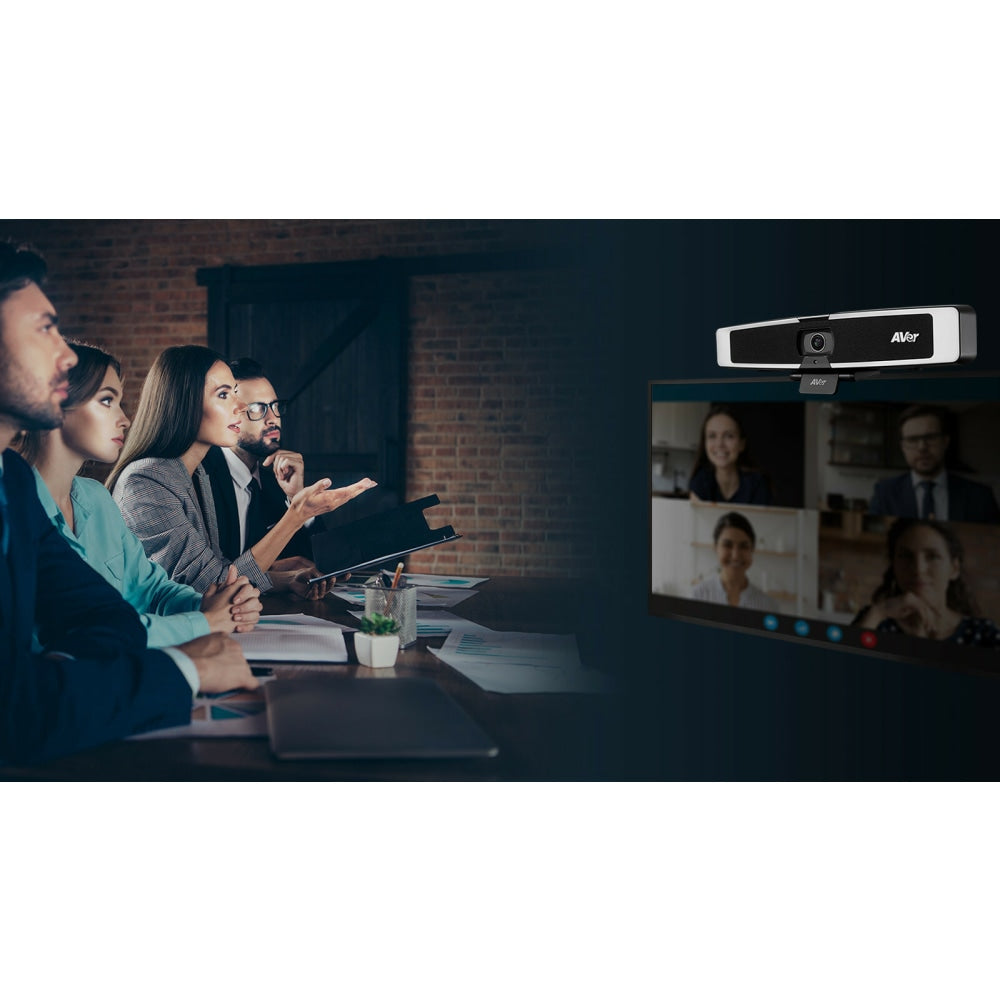 AVer VB130 Video Conferencing Camera - 60 fps - USB 3.1 (Gen 1) Type B - 3840 x 2160 Video - 4x Digital Zoom - Microphone - Network (RJ-45) - Computer, Monitor