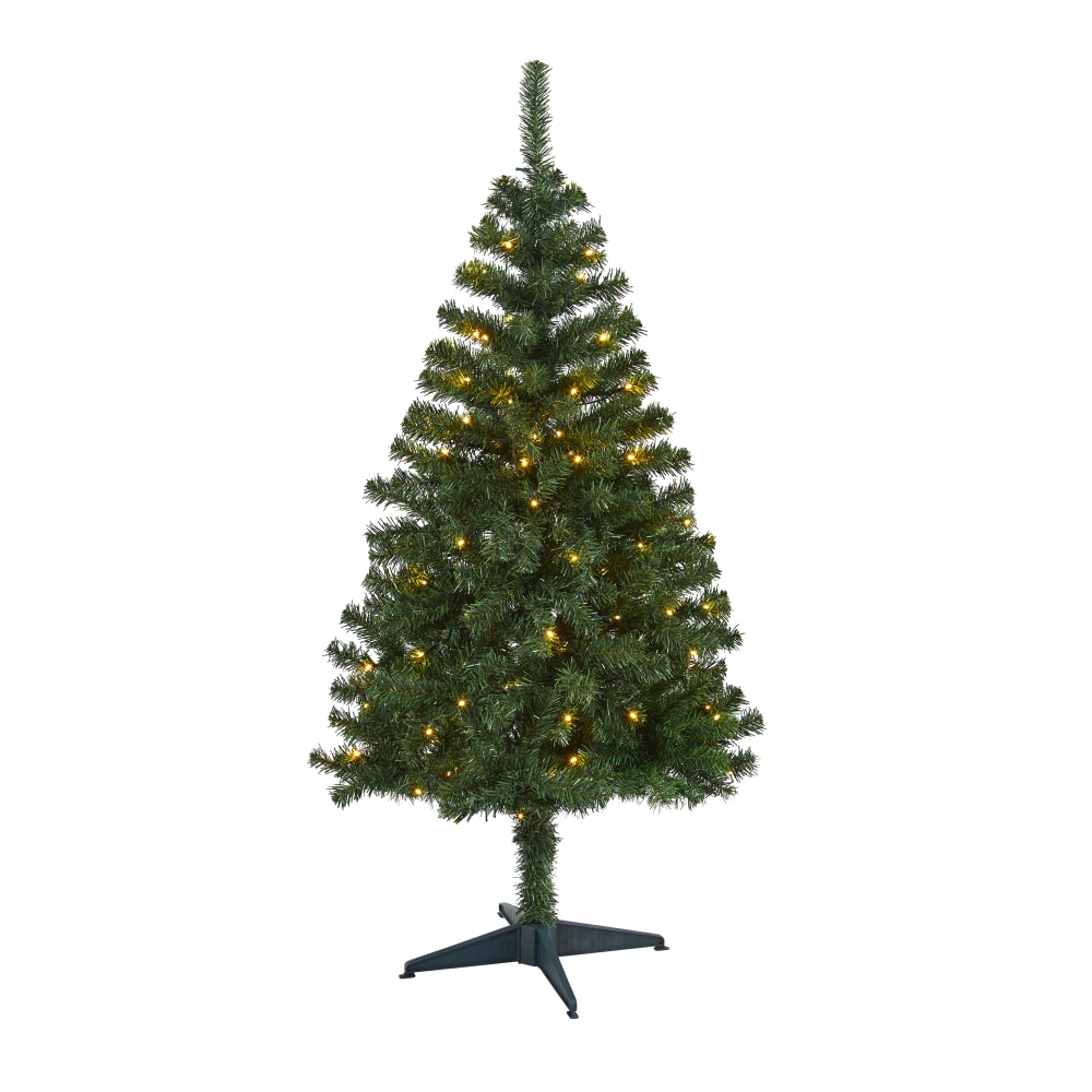 Nearly Natural Northern Tip Pine Artificial Christmas Tree, 4'