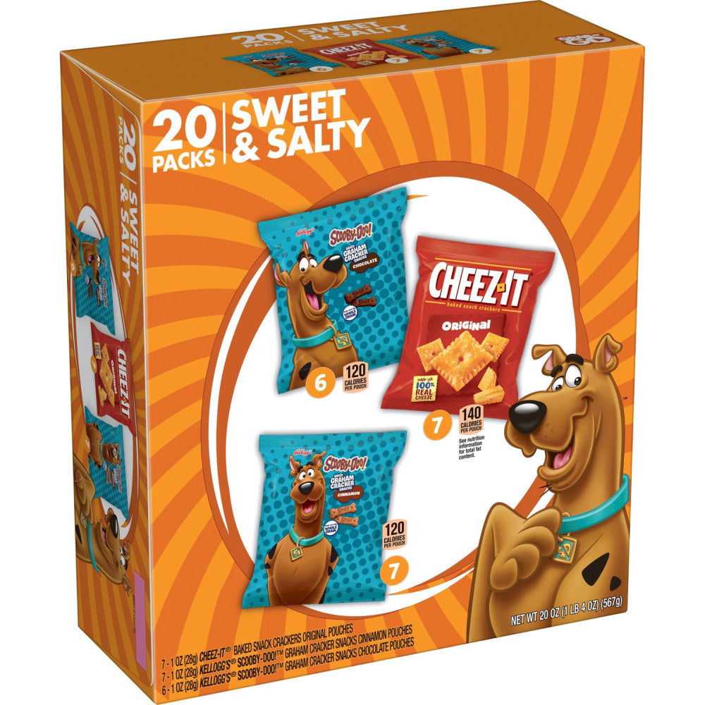 Kelloggs Sweet & Salty Multi-Pack, 1 Oz, Box Of 20 Pouches