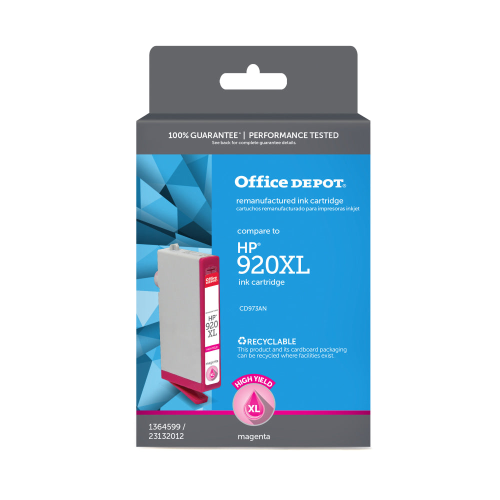 Office Depot Remanufactured Magenta High-Yield Ink Cartridge Replacement For HP 920XL, OM05045