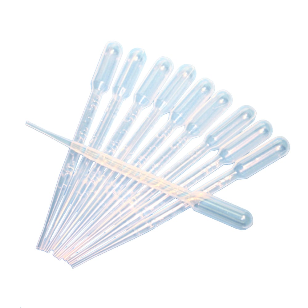 Fun Science Pipettes, 2 mL, Clear, Grade 1 to 3, 25 Pipettes Per Pack, Set Of 6 Packs