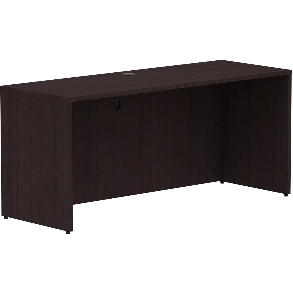 Lorell 66inW Credenza Computer Desk Shell, Espresso