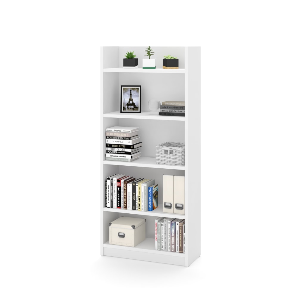 Bestar Pro-Linea 68inH Standard Bookcase, White