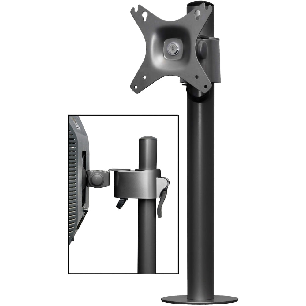 Kantek Mounting Arm for Monitor - Black - Height Adjustable - 27in Screen Support - 1 Each