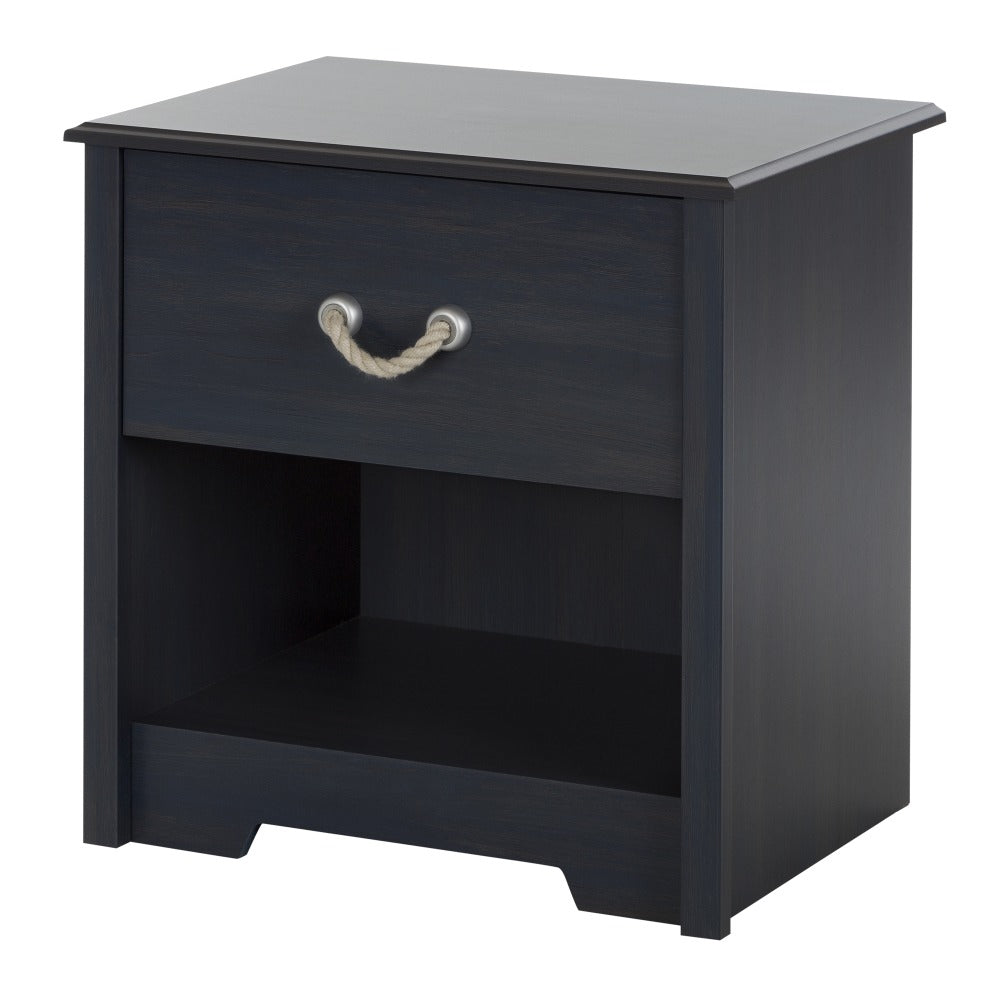 South Shore Aviron 1-Drawer Nightstand, 22-1/2inH x 21-3/4inW x 17-1/2inD, Blueberry