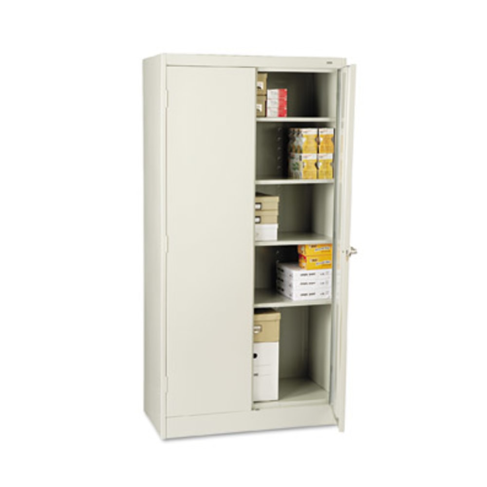 Standard Storage Cabinet, 4 Adjustable Shelves, 18inW x 72inD, Light Gray