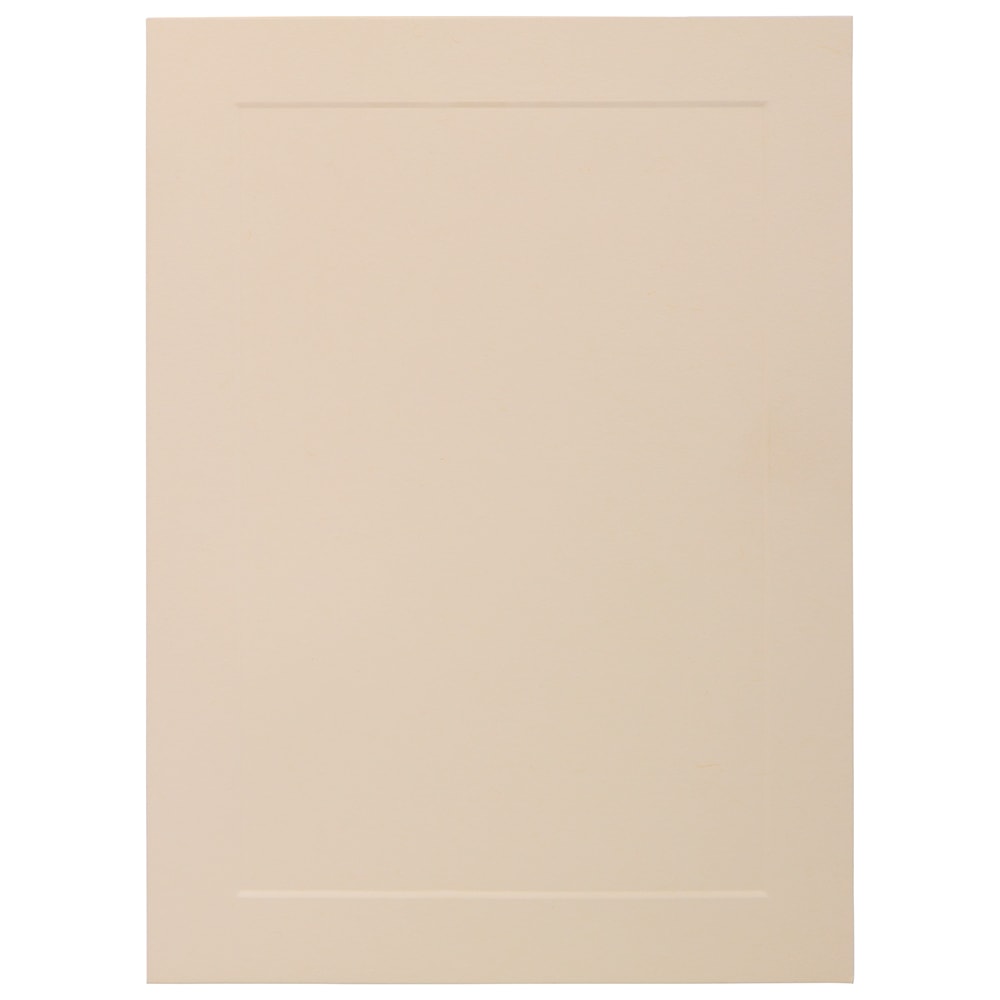 JAM Paper Strathmore Fold-Over Cards, With Panel, 5in x 6 5/8in, Ivory, Pack Of 25