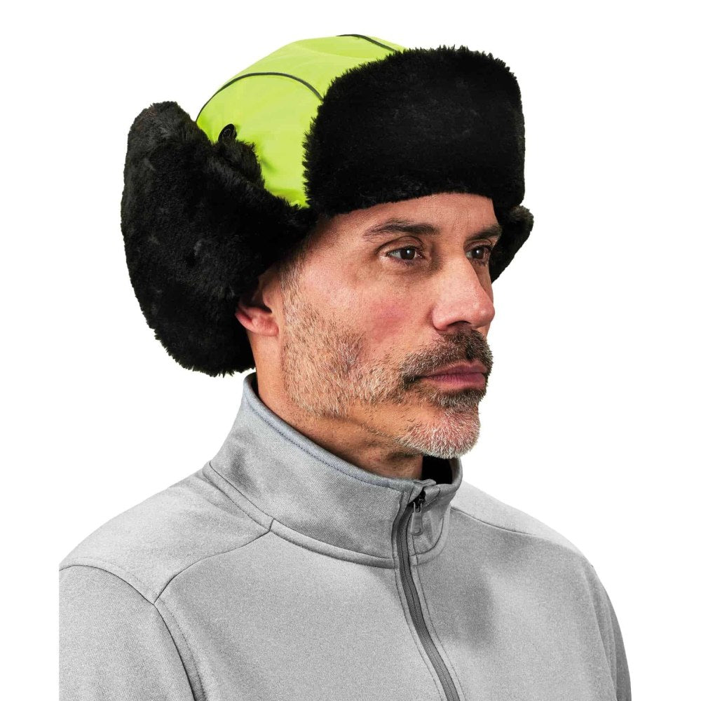 Ergodyne N-Ferno 6802 Nylon Classic Trapper Hat, Large/X-Large, Lime