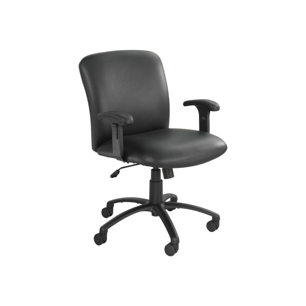 Safco Uber Big And Tall 24-Hour Mid-Back Chair, Black Frame, Black, Option Arms Sold Separately