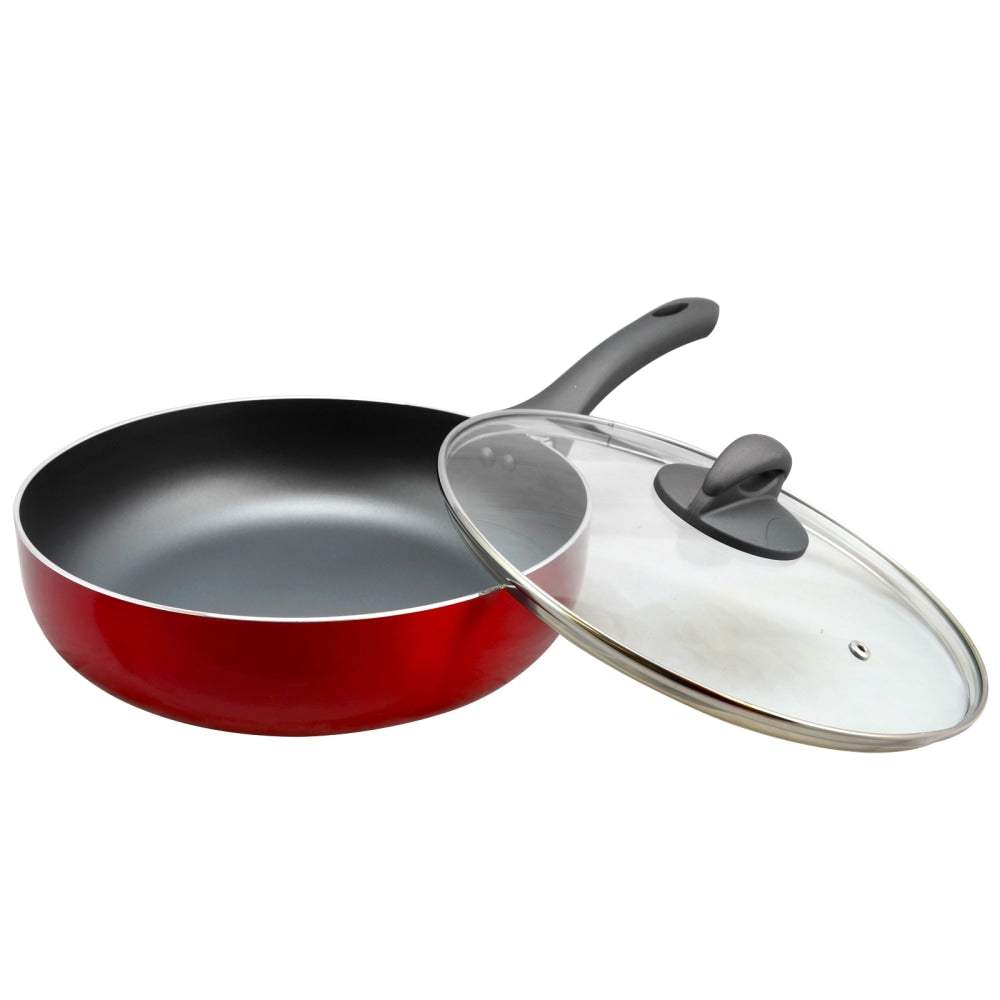 Oster Herscher 3.5-Quart Aluminum Saute Pan, Red