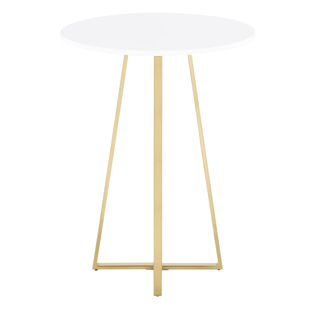 LumiSource Cosmo Cece Contemporary/Glam Counter Table, 36inH x 27inW, Gold/White