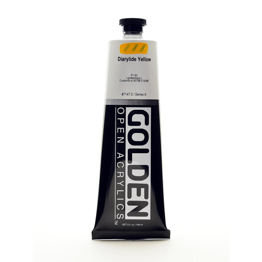 Golden OPEN Acrylic Paint, 5 Oz Tube, Diarylide Yellow