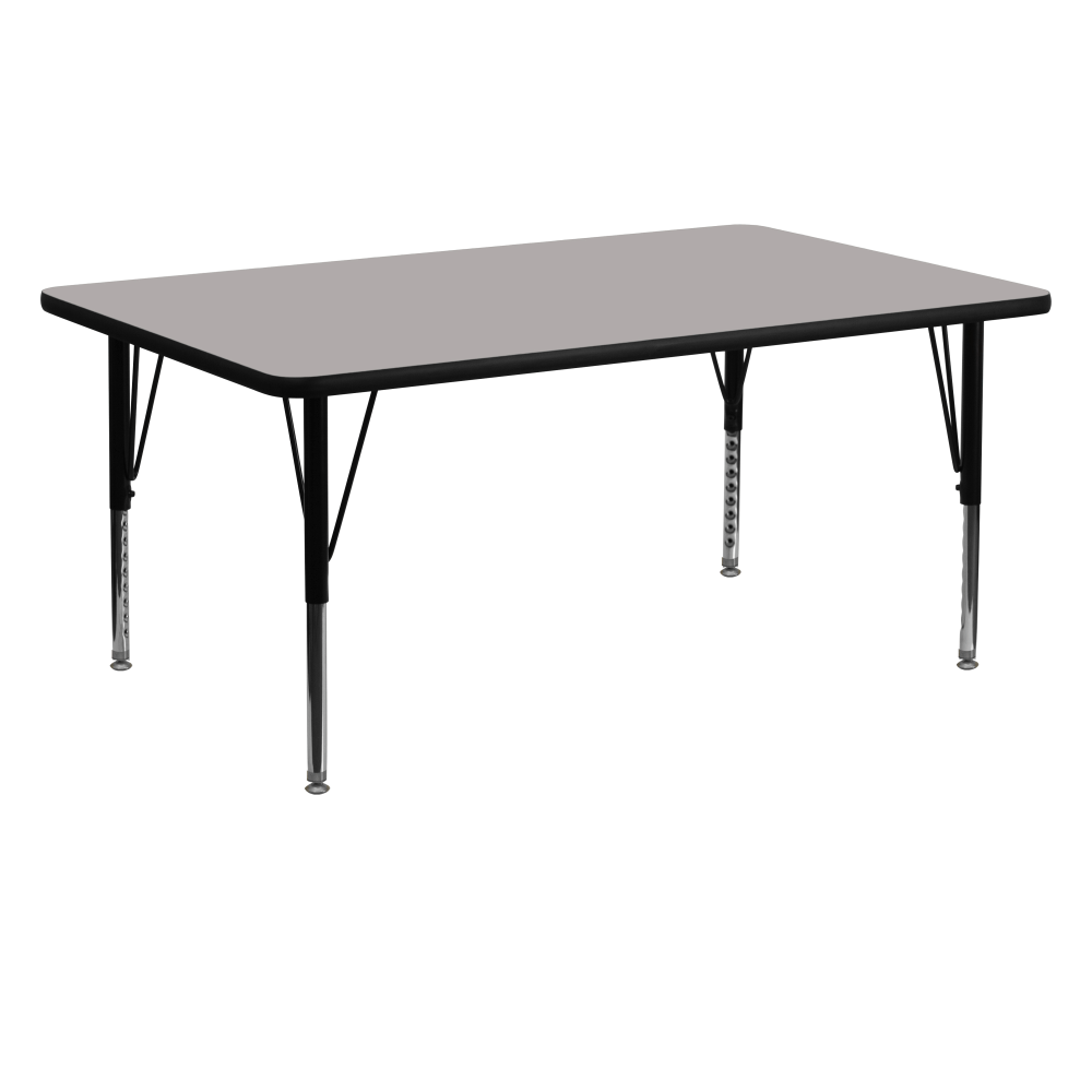 Flash Furniture Rectangular HP Laminate Activity Table, 24ft"W x 60ftL, Gray