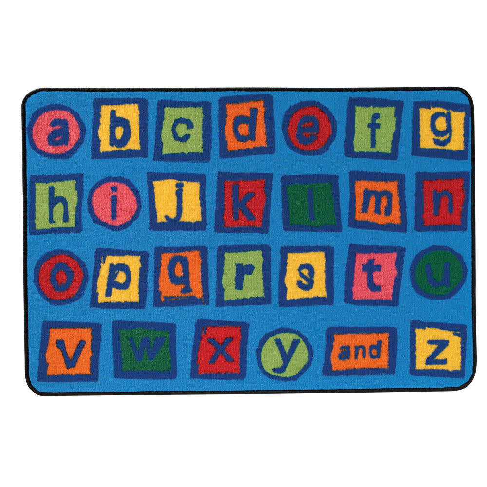 Carpets for Kids KID$Value Rugs Alphabet Blocks Rug, 3ft x 4 1/2ft , Blue